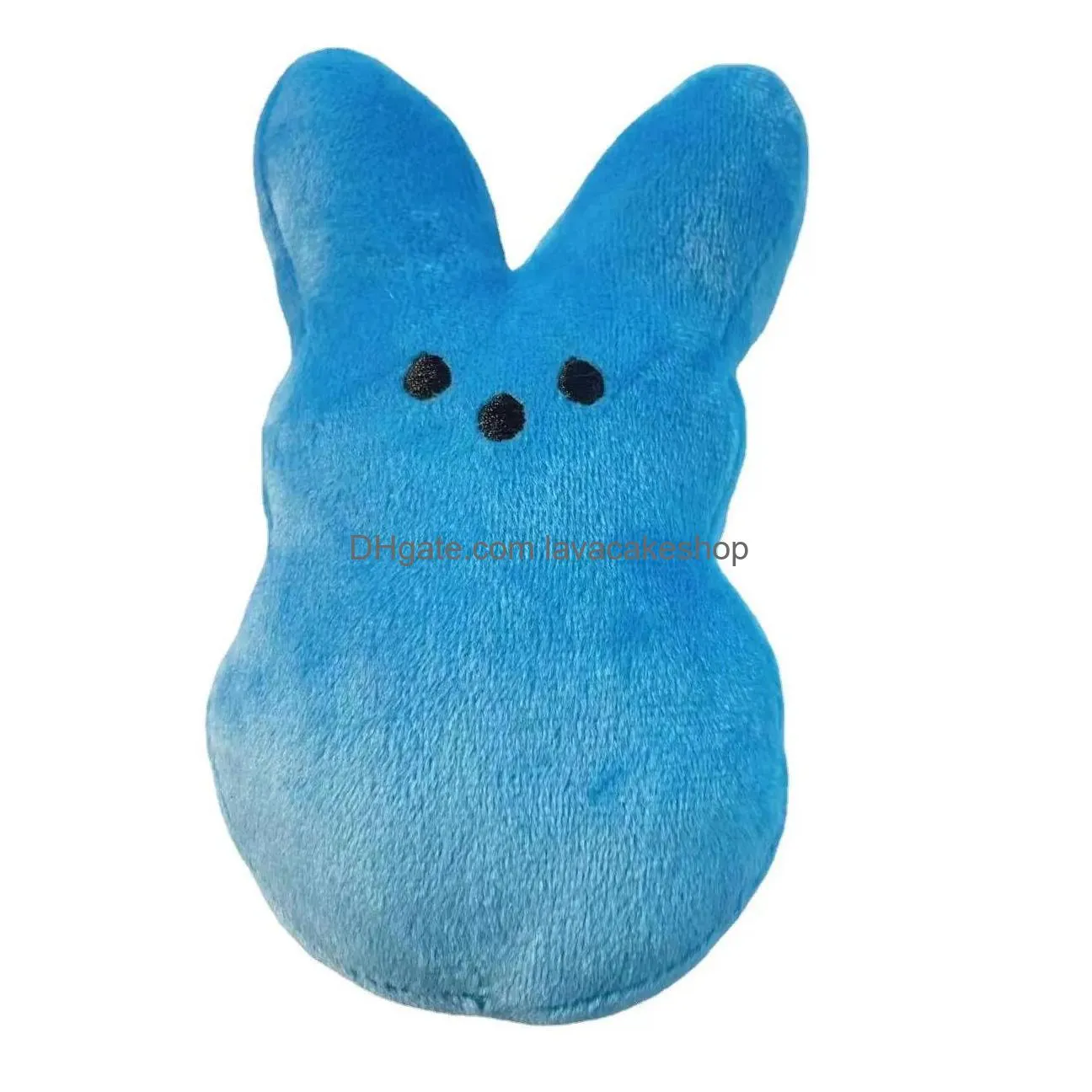 15cm mini easter bunny peeps plush doll pink blue yellow purple rabbit dolls for childrend cute soft plush toys 0220
