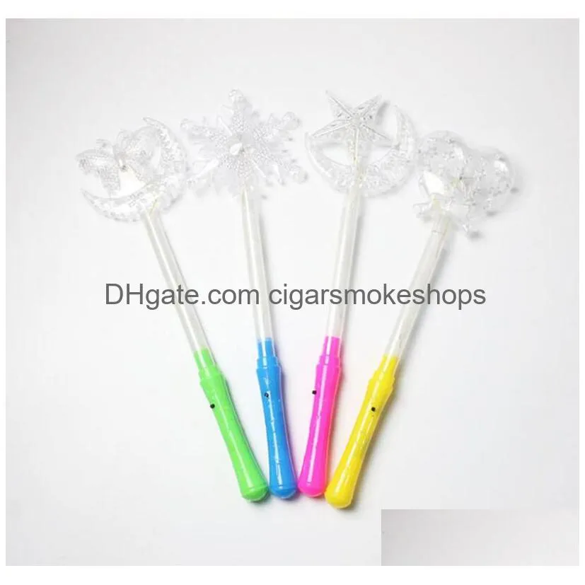 sparklebrite led flashing light stick - butterfly & snowflake design | unique gift for concerts, parties & special events