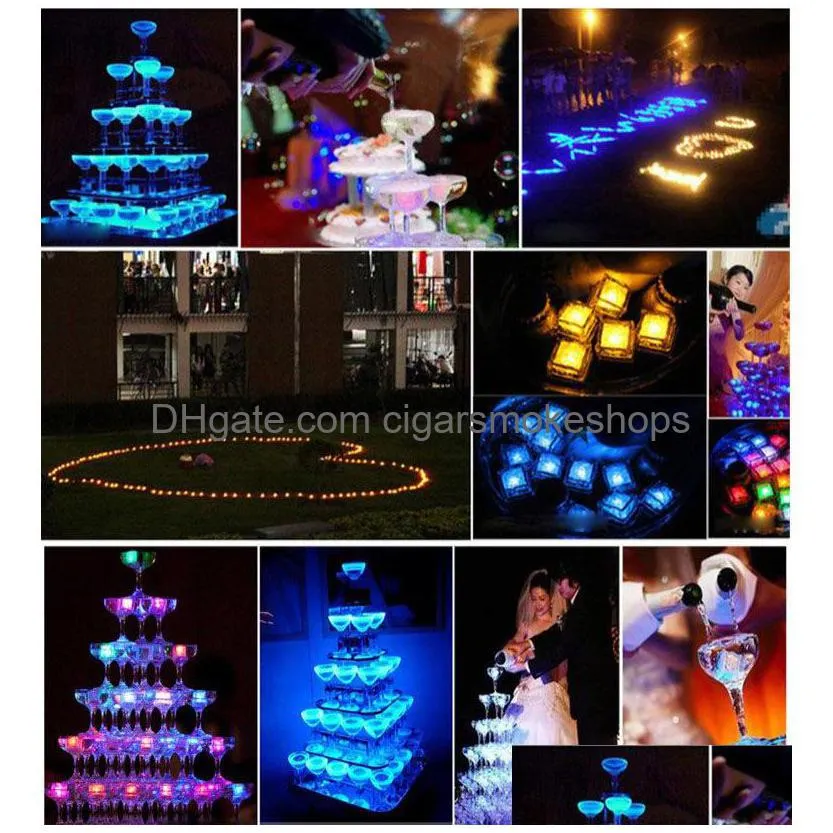 roselight led ice cubes - colorful touch-activated wedding props with water-sensing rose shape and bar simulation