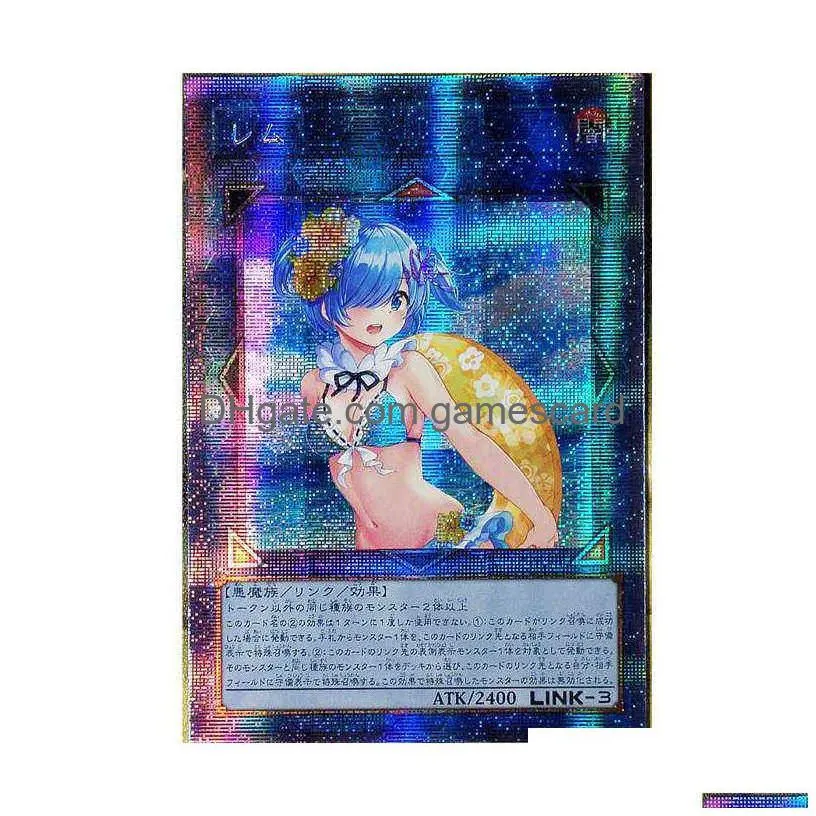 life in a different world from zero rem yu gi oh japanese diy toys hobbies hobby collectibles game collection anime cards g220311