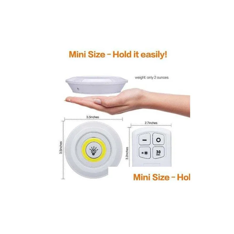 Wireless Sensor Lights Dimmable LED Under Cabinet Remote Control Battery Operated Closets Light for Wardrobe Bathroom
