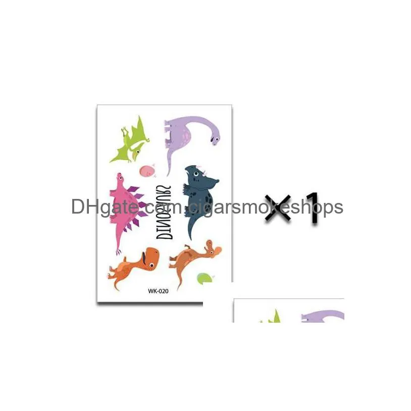 cool dinosaur temporary tattoo stickers party favors goodie bags kids birthday cartoon animal waterproof tatoo sticker decoration gift