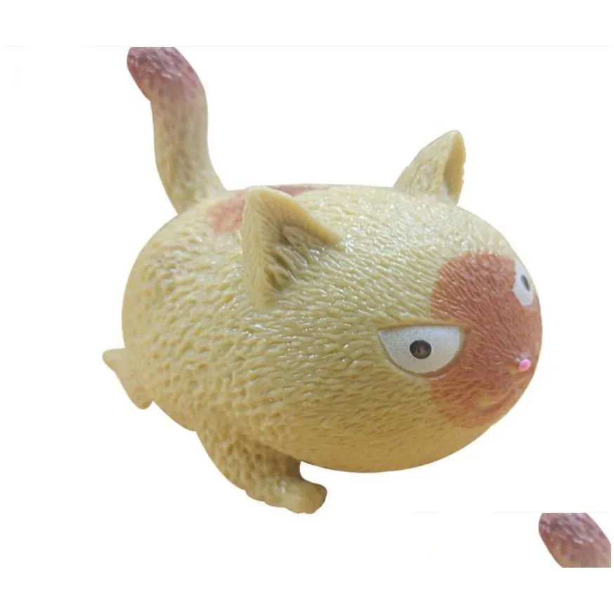 novelty games toys decompression squeeze angry fat cat release pressure tpr toy for kids and adult 6.5*10*8.5cm