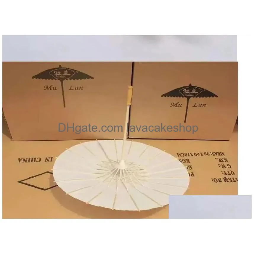 bridal wedding parasols white paper umbrellas beauty items chinese mini craft umbrella diameter 60cm