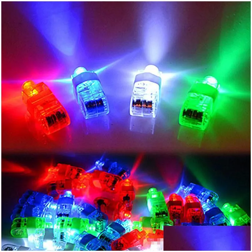 led finger gloves lamp ring gifts lights glow laser beams flashing party flash kid toys 4 colors k491