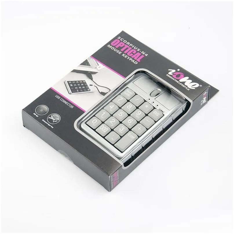 iOne Keyboard Mouse Combos 19 Numerical Keypad with Scroll Wheel for fast data entry USB keyboard mause Wireless 2.4G and Bluetooth dual