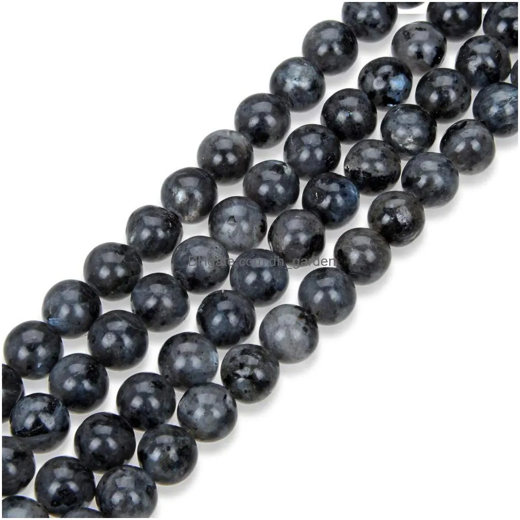6mm various natural crystal gemstone beads with black alloy beads bracelets simple fashion bracelets for men and women