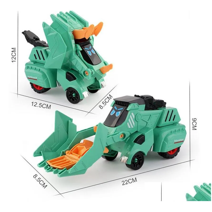 novelty games toys inertial impact deformation toy dinosaur car model crash changing car child boy tyrannosaurus rex chariot wholesale