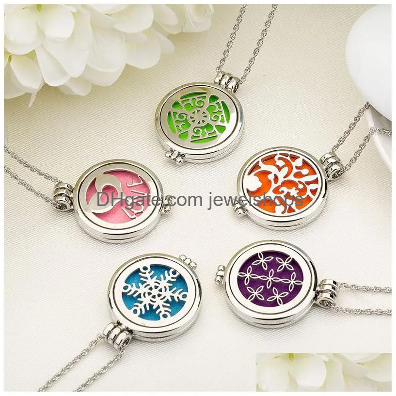 luminous essential oil diffuser necklace glow in the dark stainless steel open locket pendant for women fashion aromatherapy jewelry in