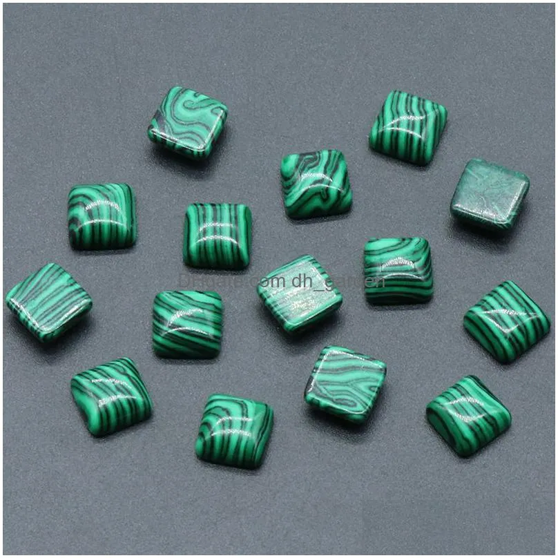 natural stone ring surface oval water drop malachite gemstone diy bead accessories wholesale naked stone