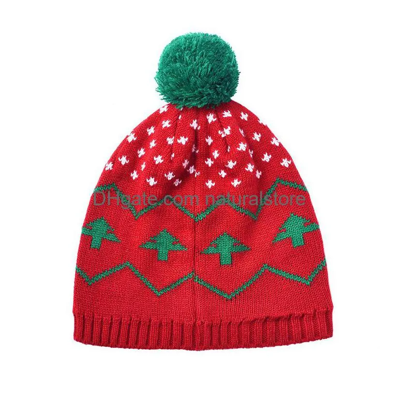 ball hats men women baggy warm crochet winter wool knit ski christmas caps hat santa claus cap