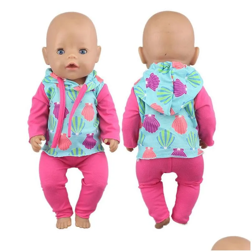 Dolls Outfit Suits For 17 inch 43cm Baby Reborn Doll Cute Jumpers Rompers Born Doll Clothes 220810