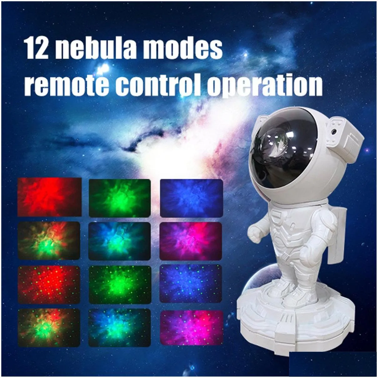 Multi-function Bluetooth Speaker Astronaut Star Light Bedroom Colorful Projection Light Atmosphere Light Spaceman Ornaments Night