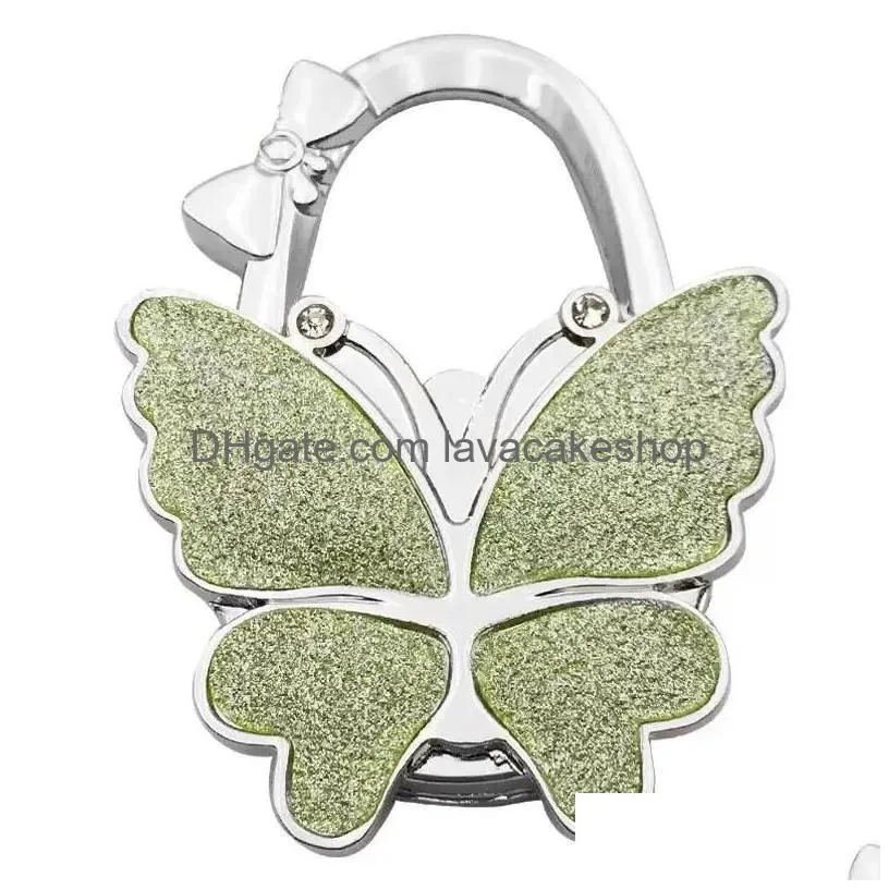 hook butterfly handbag hanger glossy matte butterfly foldable table for bag purse fy3424 0605