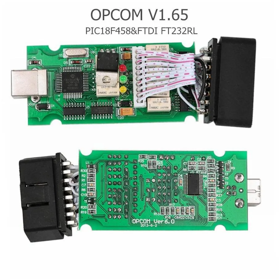 2021 V1.95 OPCOM V1.59 1.65 OP COM V1.70 V1.78 Tool For Opel OBD2 OP-COM High Speed USB Cable Interface Scanner Diagnostic With PIC18F458