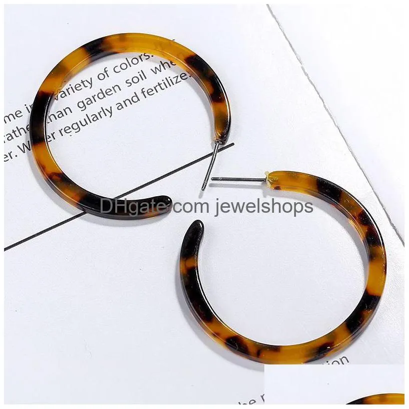 new leopard print acrylic acetic acid sheet dangle earrings for women geometric circle square long drop statement earrings boho