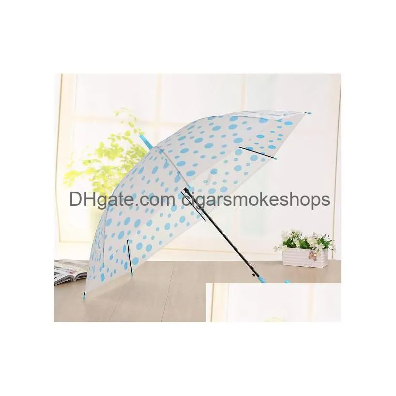 clear dots transparent bubble umbrella with easy grip handle - wedding party shower & rain gear