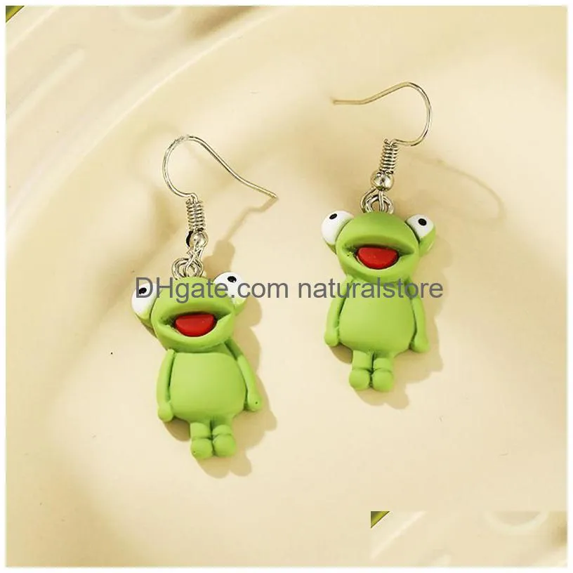 summer cute sweet duck white cloud acrylic charm earrings frog delicate clouds for women girls ear jewelry wholesale gifts