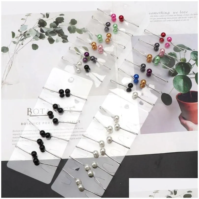 Pins, Brooches 24Pcs Muslim Hijab Scarf Pin Pearl Clip Headscarf Shawl Accessories Lady Clips Jewerly Gift