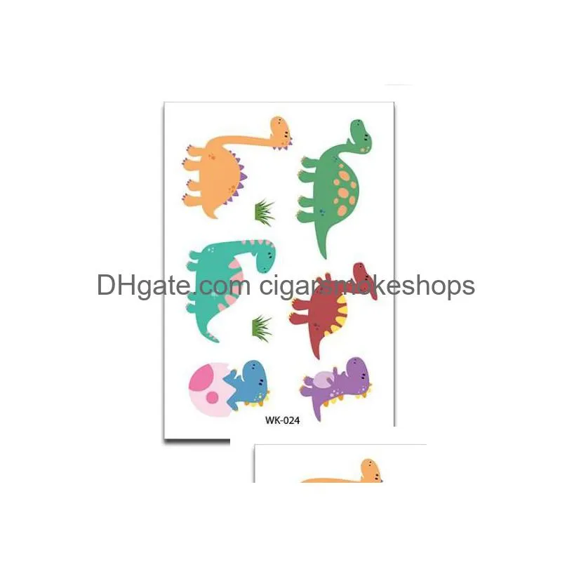 fun dinosaur temporary tattoo stickers party favors goodie bags kids birthday cartoon animal waterproof tatoo sticker decoration gift