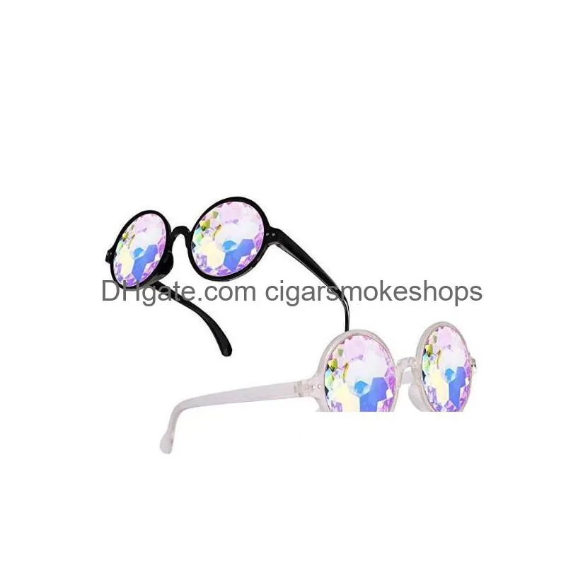 rainbow rave glasses - prismatic kaleidoscope lenses for party, dance, and holiday events