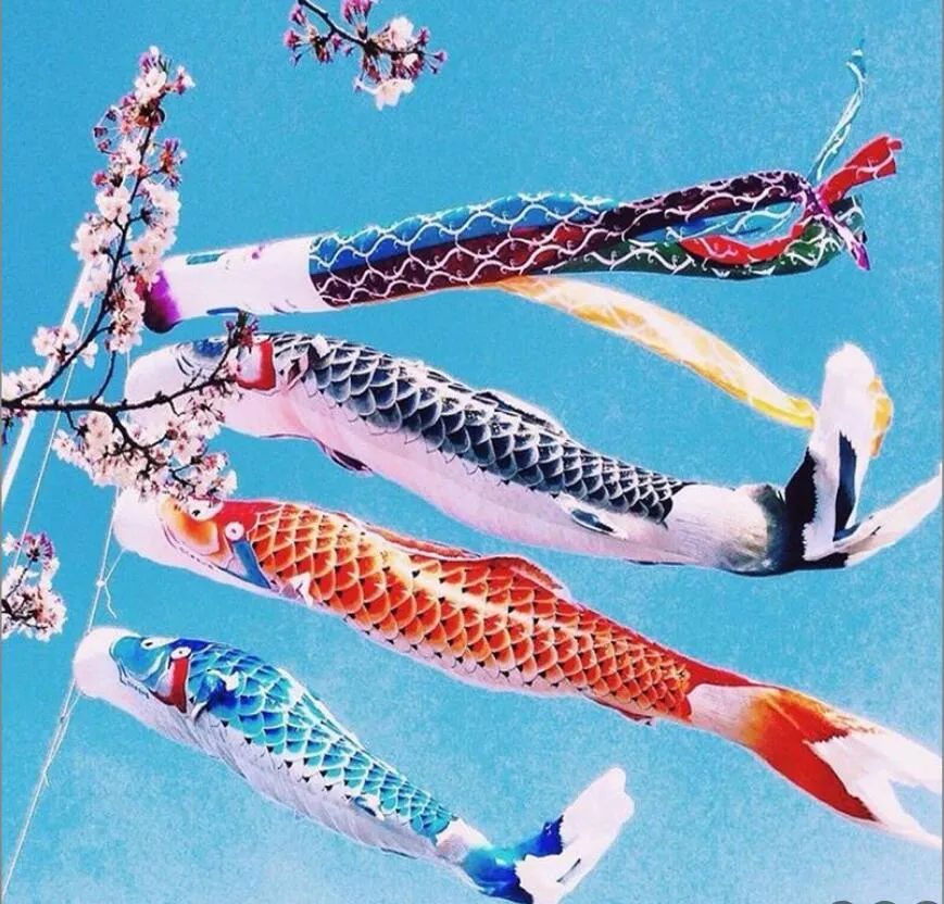 banner flags koinobori koi nobori carp windsocks streamers colorf fish flag decoration med kite hanging wall decor 40cm 55cm 70cm 10