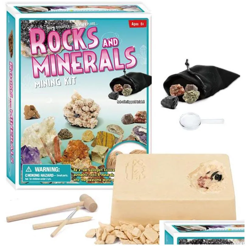 novelty games crystal digging blind box toys archaeological excavation fossils space rocks diy toys for boy and girl