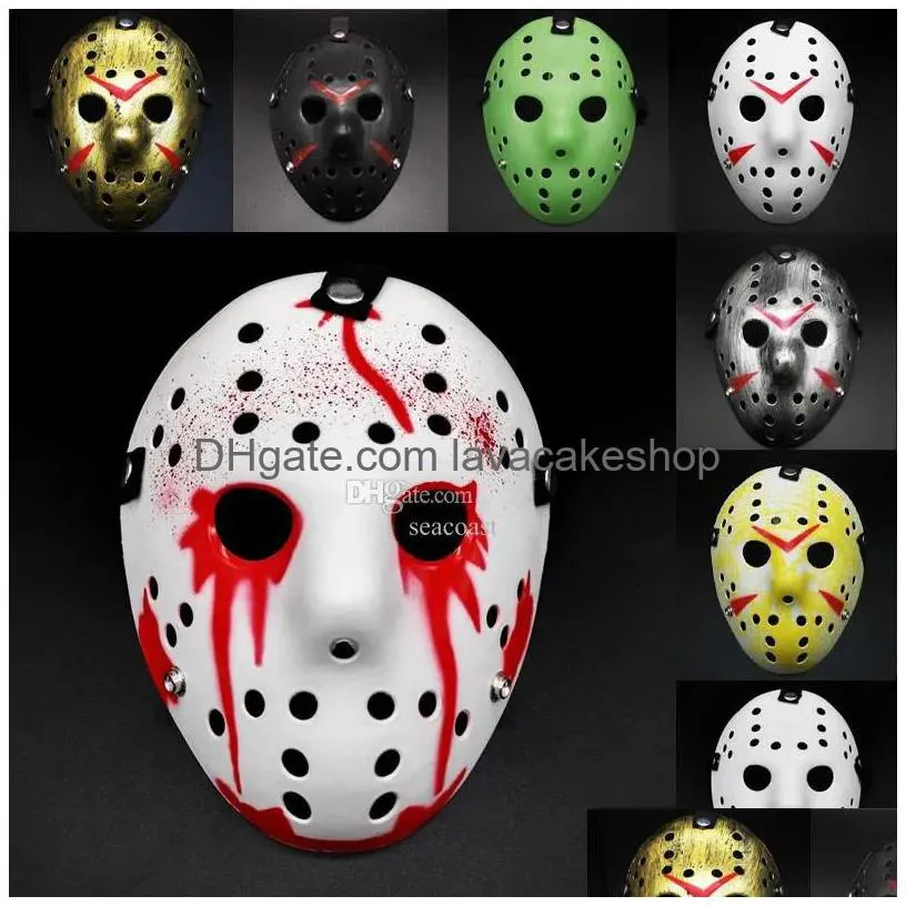  wholesale masquerade masks jason voorhees mask friday the 13th horror movie hockey mask scary halloween costume cosplay plastic party