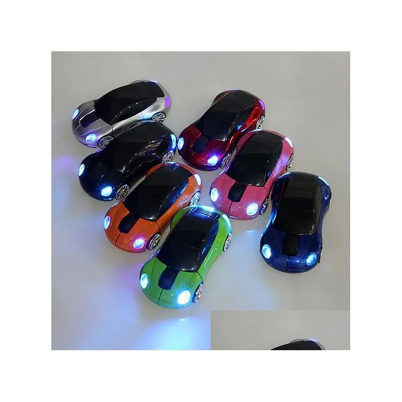 Wireless 2.4GHz Car Mouse 3D Optical Wireless auto Mouse Sports Car Shape Mice Receiver USB For PC Laptop Free shipping