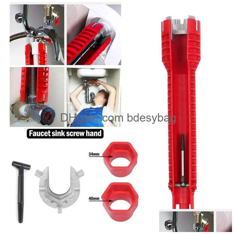 8 in 1 multi key flume magic wrench sink plumbing tools multifunctional english tool