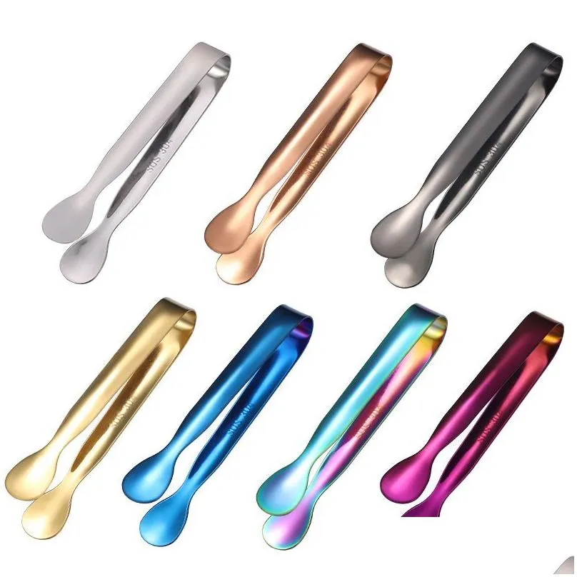 UPDATE 304 stainless steel Sugar cube ice tongs ice clip Bar Products Sugar clip Mini Tweezer Hotel Supplies