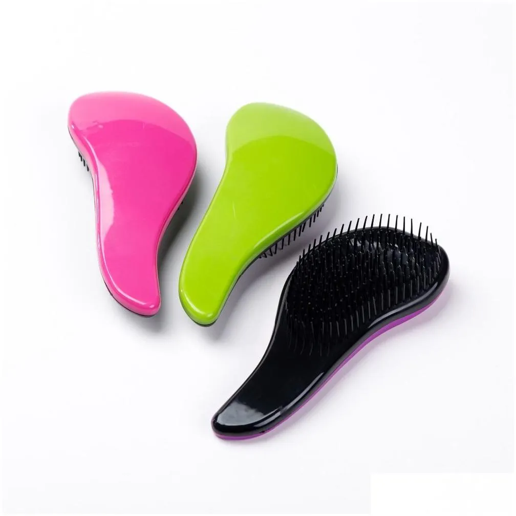 Magic Handle Hair Brush 8 color Professional Straightening Detangling Combs with plastic Salon Styling useful Tool Hot Hair Brush