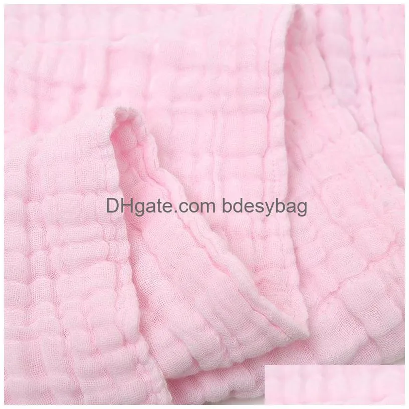 newborn 100% cotton baby robes blanket infant muslin kids soft bath shower towel baby gauze swaddle receiving blankets 110cm*110cm