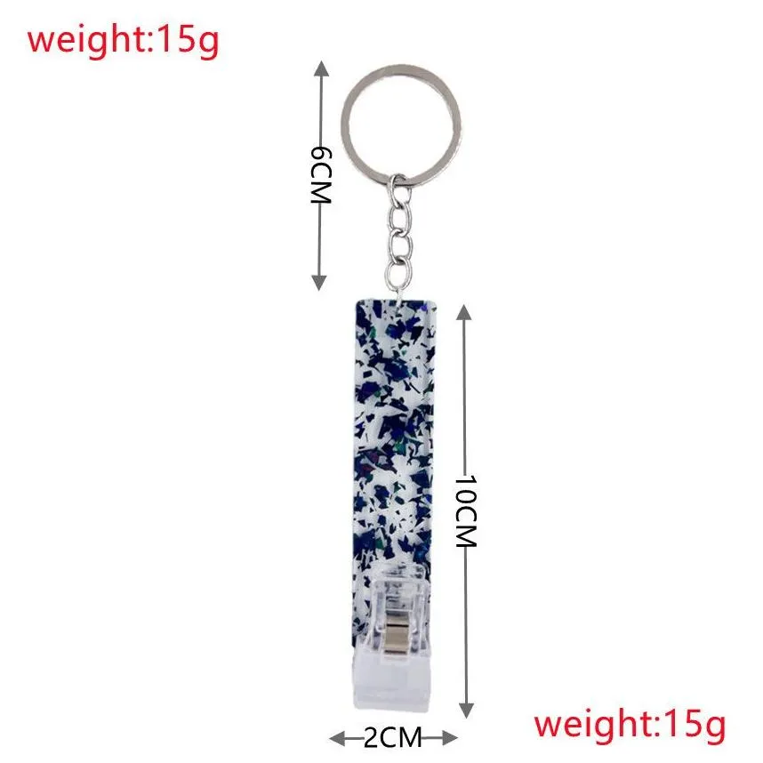 16cm acrylic card puller keychain pendant portable contactless grabber card keychains keyring