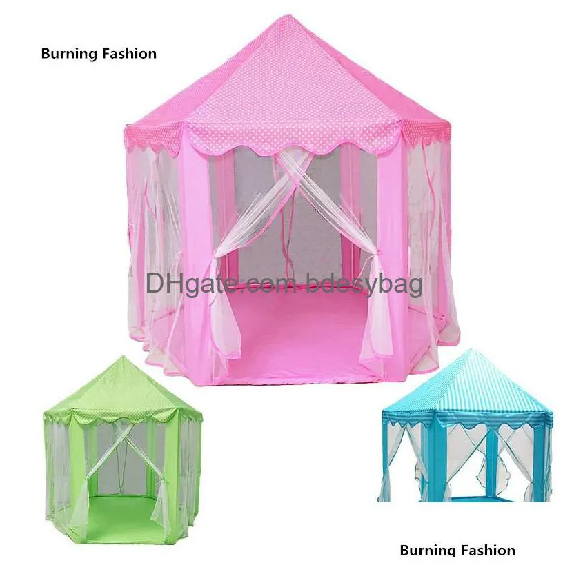 south korea`s princess hexagon castle super tulle children`s tent doll house super game room mosquito