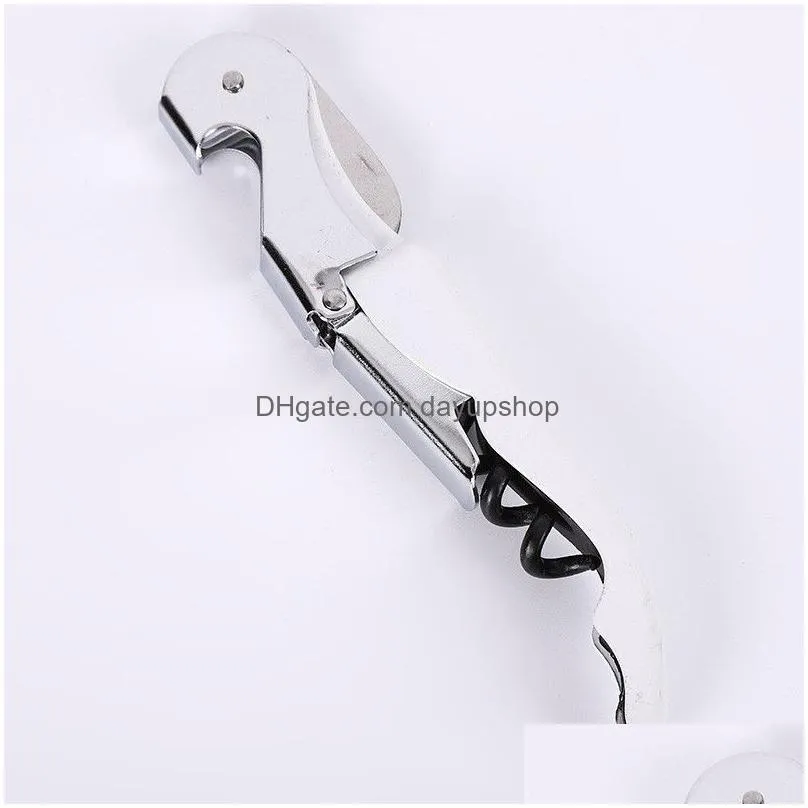 wine opener stainless steel corkscrew knife bottle cap tainless steel corkscrew bottle openers candy color multi-function keychain