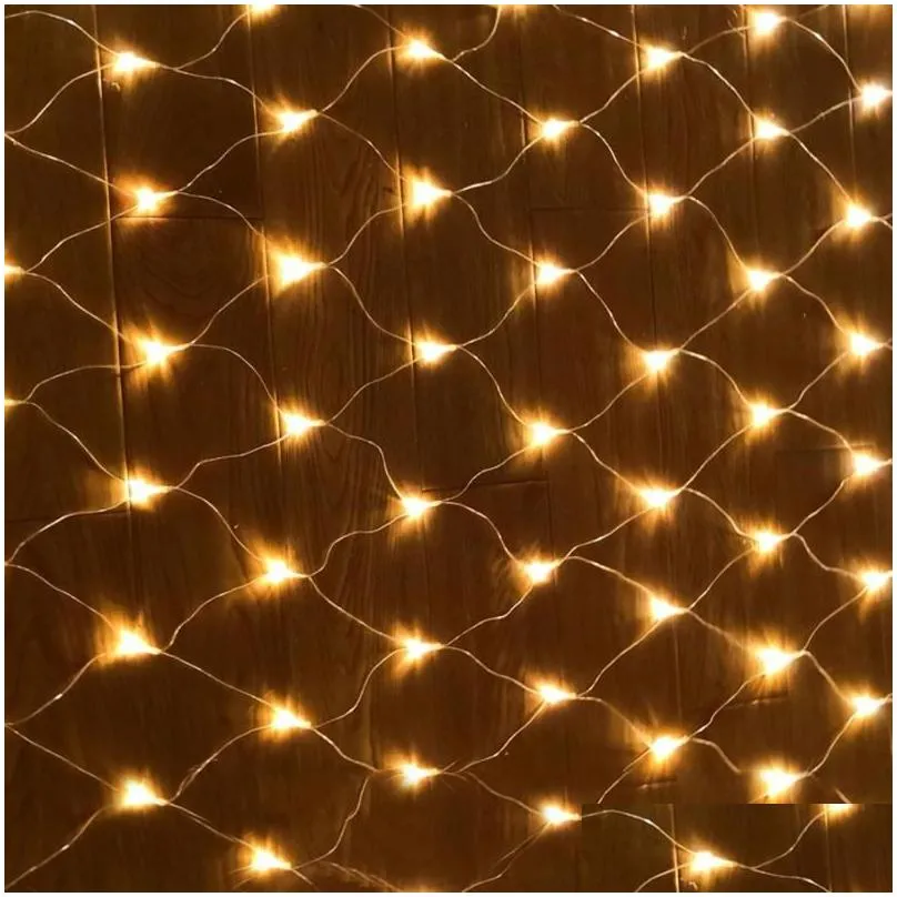 thrisdar 6x4m 880led christmas net light garden mesh fairy garland outdoor holiday wedding party backdrop string led strings