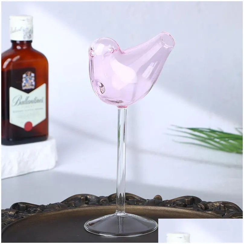 wine glasses 1pc bird glass transparent bird-shaped cocktail lead- high shelf cup bar drinkware