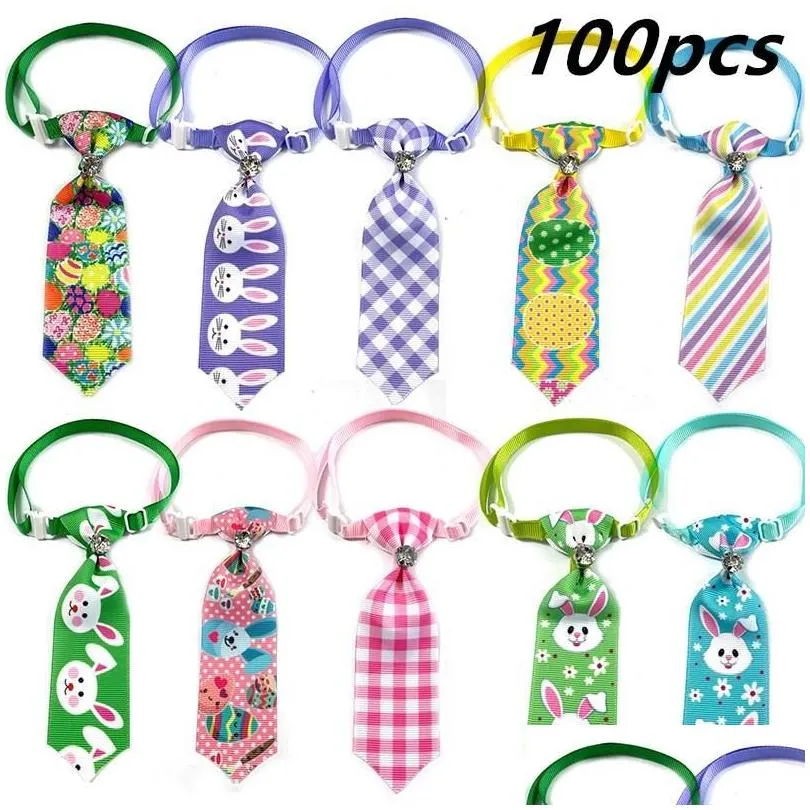 dog apparel 50/100pcs easter accessories pet cat neckties bow tie spring supplies small bowties collar pets dogs