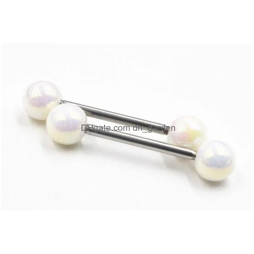 shippment 50pcs body jewelry - tongue/nipple ring barbells sleeping piercing bar colors