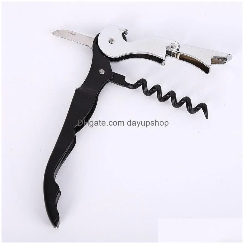 wine opener stainless steel corkscrew knife bottle cap tainless steel corkscrew bottle openers candy color multi-function keychain