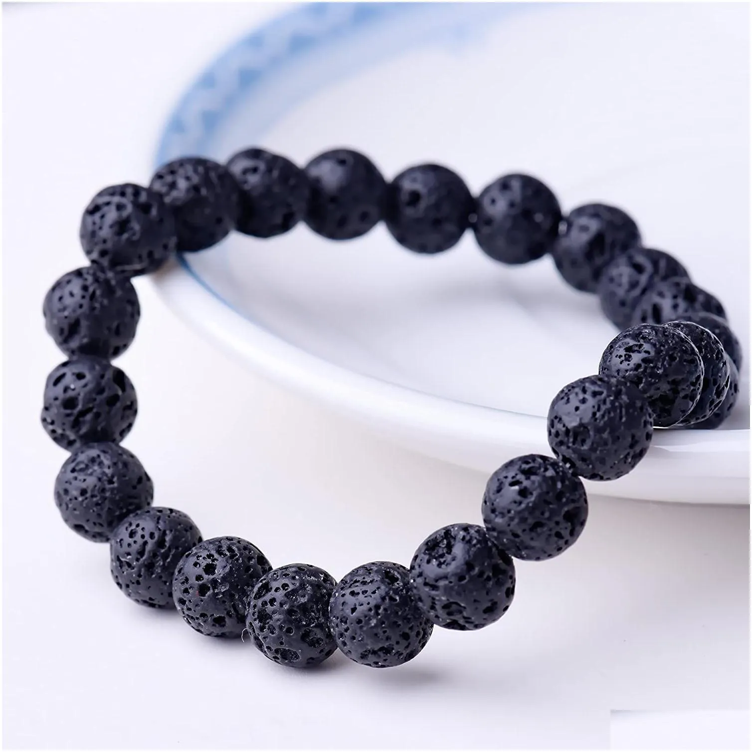 8mm strand unisex natural stone round beads bracelet fashion classic elastic malachite turquoise crystal bangle bracelets handmade chakra