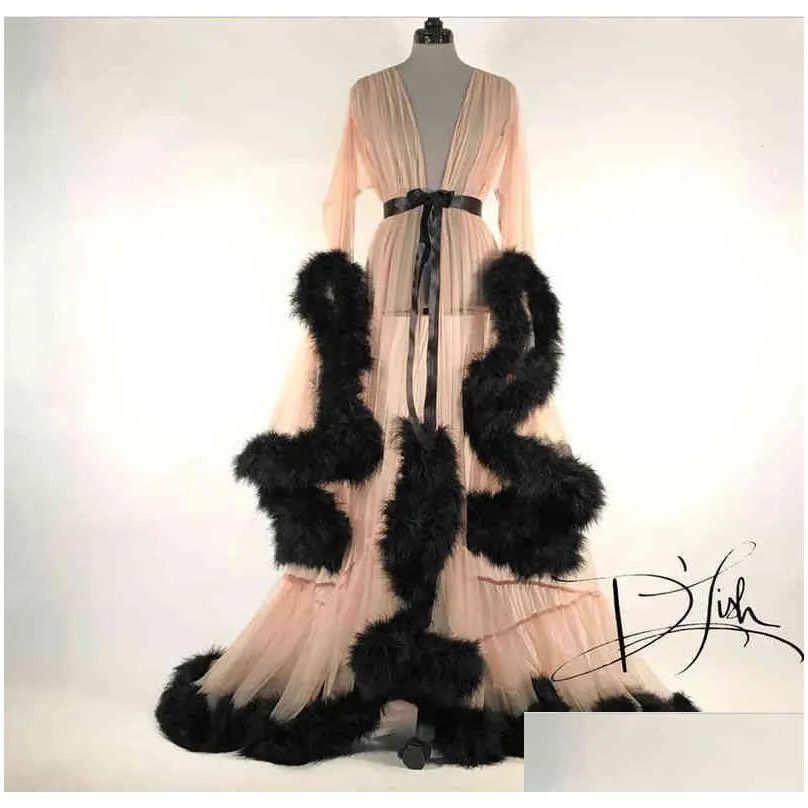dress sexy women tulle maxi dress maternity feathers long sleeve dress for p ography props summer beach front split clothing