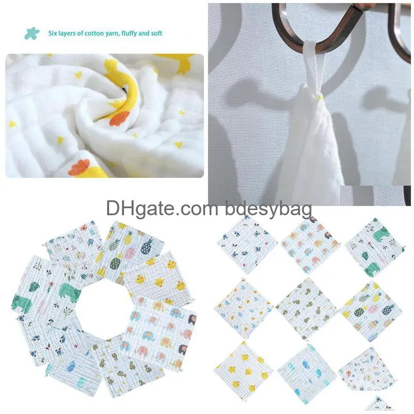 1pc baby bibs towel robes for newborn bedding muslin cotton infant towels bath soft cloth toddler bib size 25*25cm