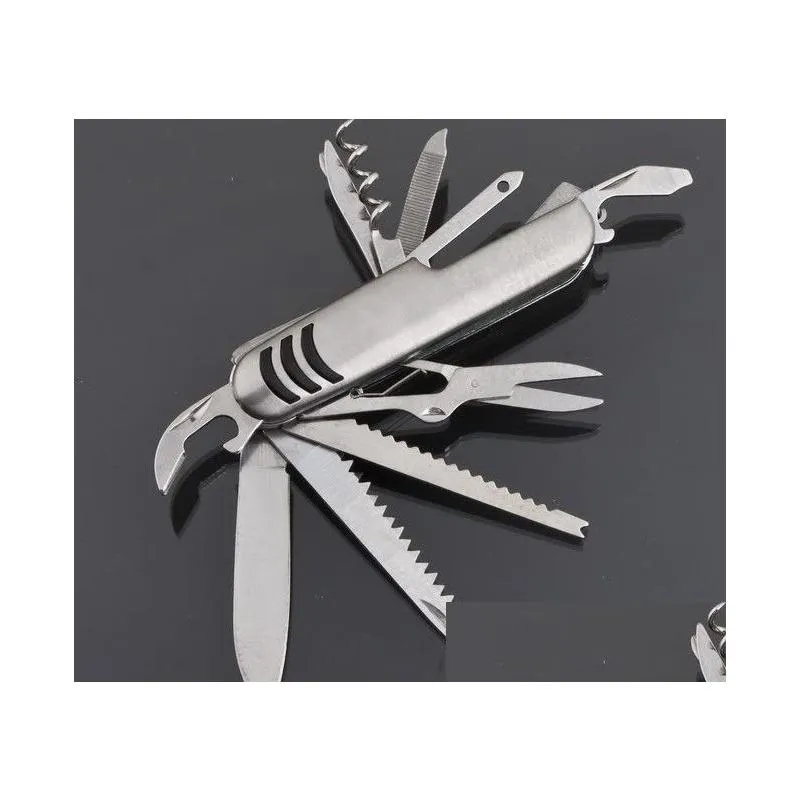 11 in 1 stainless steel multifunction tool swiss style army knife multifunction knife emergency tool