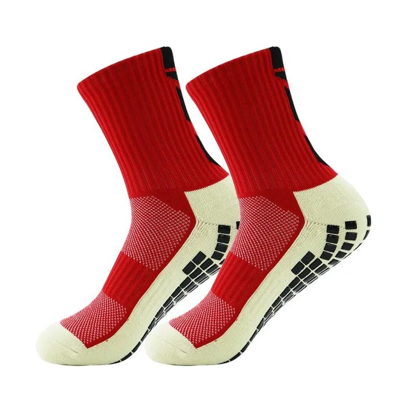 high quality cotton anti slip non slip suction grip football socks cotton sport cycling running riding socks