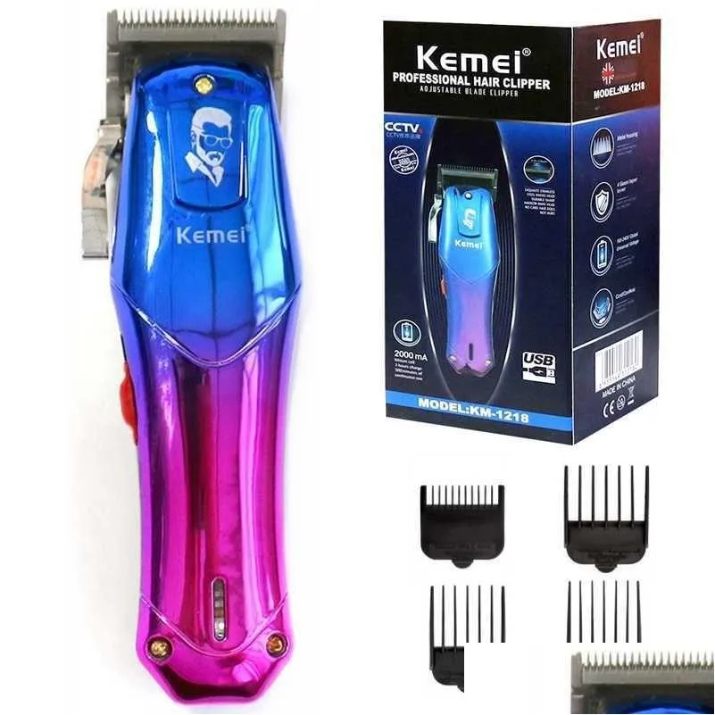 Hair Trimmer Original Kemei CordCordless Powerful Men Hair Clipper Rechargeable Electric Beard Hair Trimmer Adjustable Hair Cut