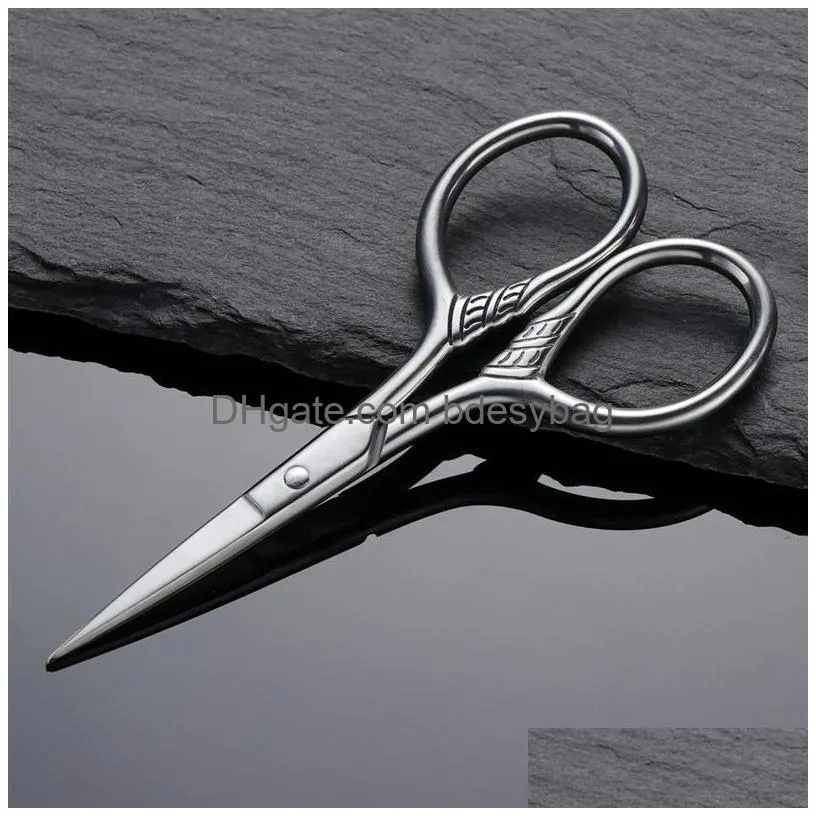 stainless steel manicure scissors beard trimmer men mustache beard scissors nose hair scissors cutter for household diy crafts 4.9