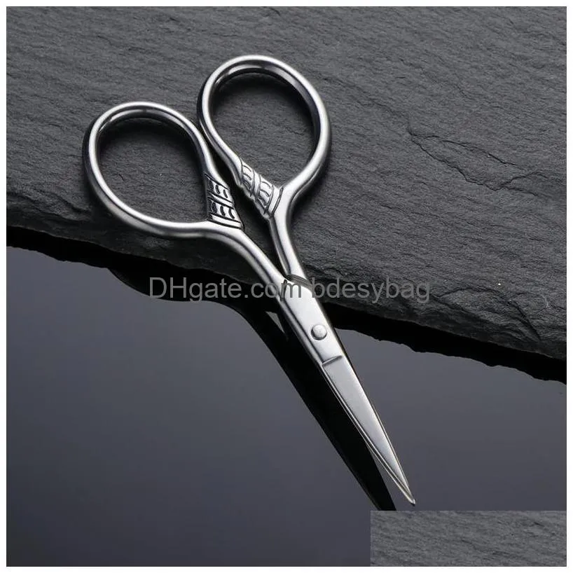 stainless steel manicure scissors beard trimmer men mustache beard scissors nose hair scissors cutter for household diy crafts 4.9