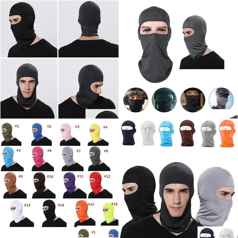 Motorcycle Mask Cycling Balaclava Full Cover Face Masks Hat Balaclava lycra Ski Neck Summer Sun Ultra UV Protection